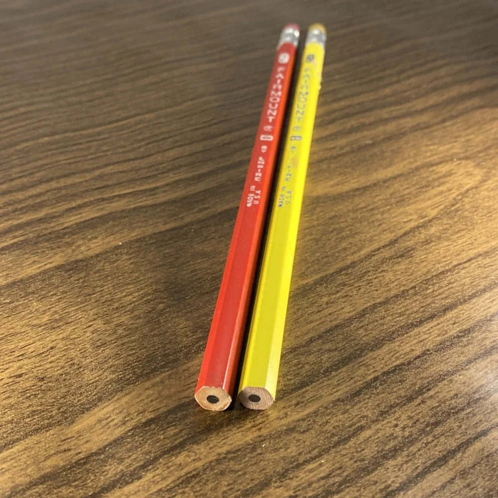Unsharpened! Empire No 2 Fairmount Pencil Lot Vintage Blue Red Drawing Artist